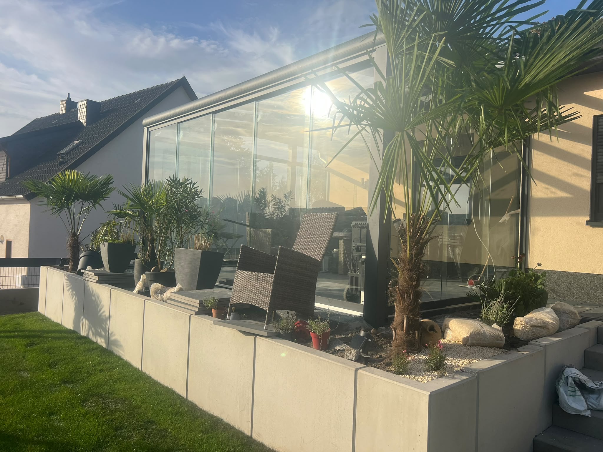 Kaltwintergarten mit Glasschiebewänden Osnabrück